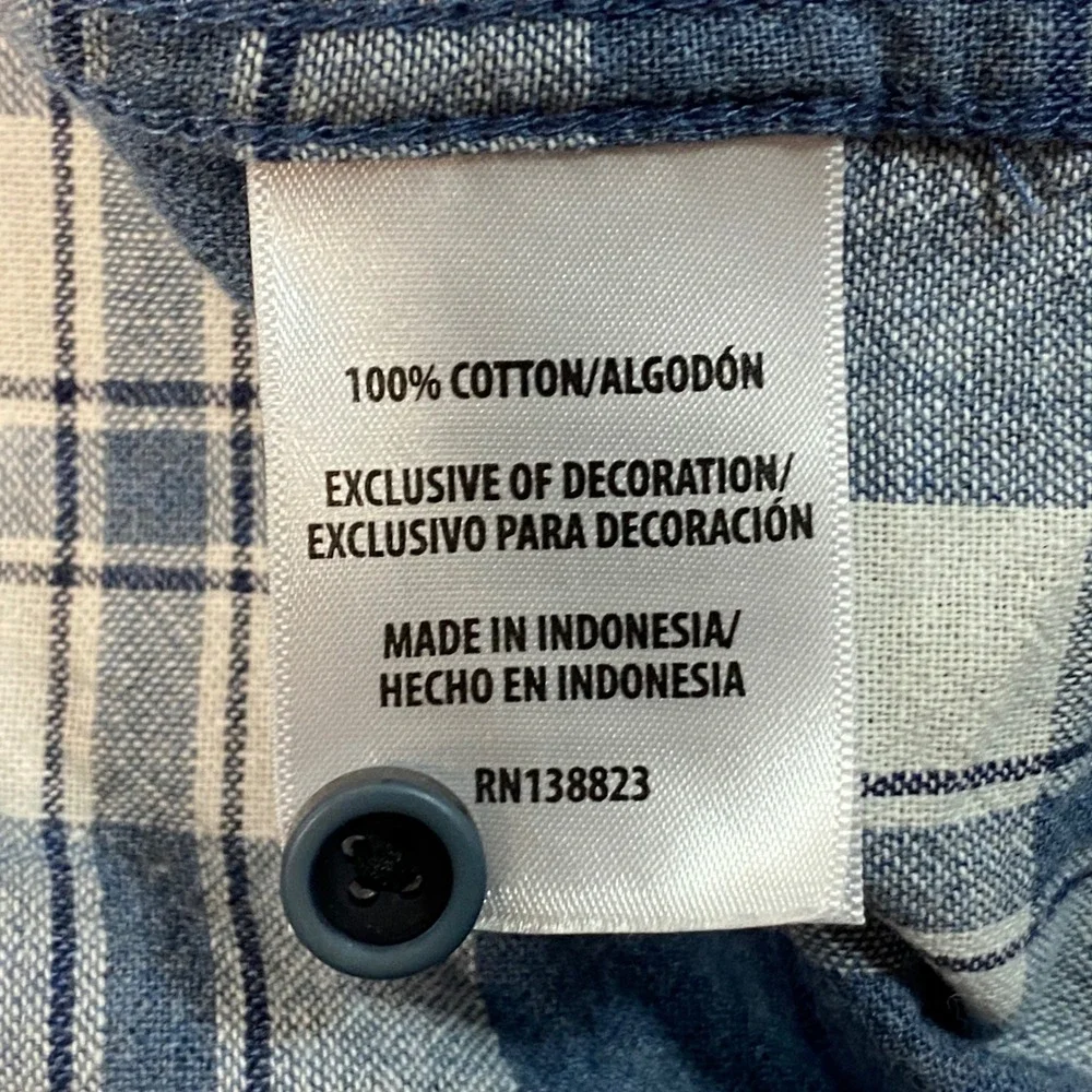 Cody James Mens Regular‎ Fit Plaid Western Long Sleeve Button Up Shirt Blue